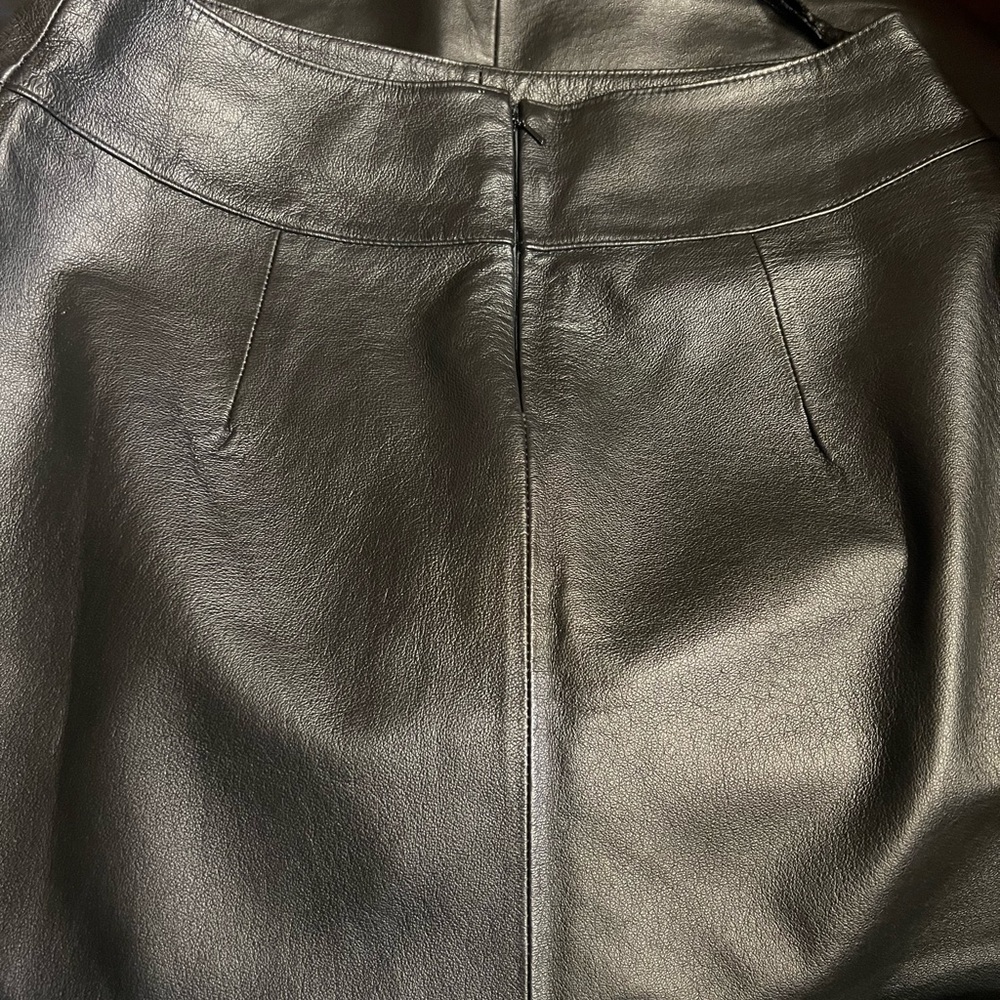 Chadwick’s full length Black Leather Skirt - Picture 6 of 6
